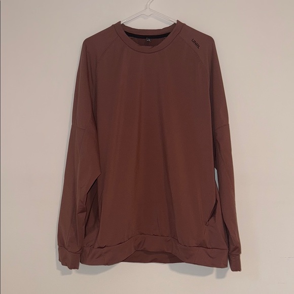 Unrl Other - Brown Casual Sweatshirt with Ribbed Details